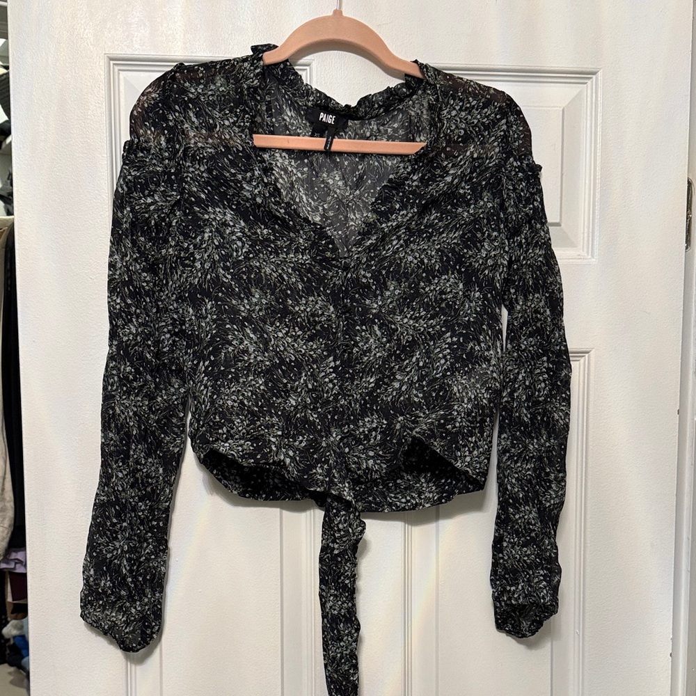 PAIGE Monochrome Patterned Women's Blouse